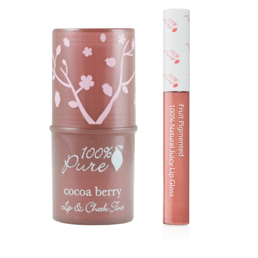 Cocoa Berry: Shimmery Lip Gloss & Lip and Cheek Tint (Purist Perk)